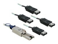 Cable SAS mini 26pin to 4x eSATA (SFF 8088 - 4x eSATA) 1m cable de SATA