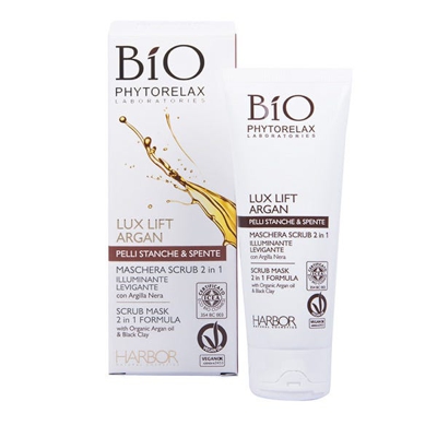 Mascarilla Facial Exfoliante 2 En 1 Aceite Argán+Arcilla Negra...