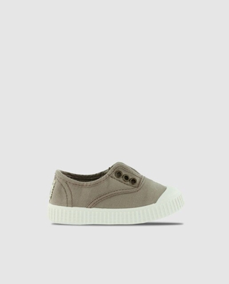 Victoria - Zapatillas De Lona De Niños De Color Gris Con Elásticos