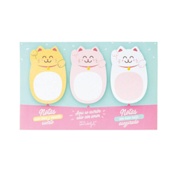 Mr. Wonderful - Notas Adhesivas Maneki-neko Colección Suerte en oferta