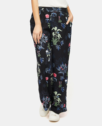 Pantalón estampado flores - Mujer | Pantalones