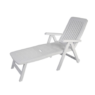 Resol - Tumbona Resina Basic Plegable Blanco