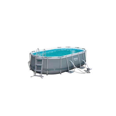 Bestway - Piscina Desmontable Tubular Power Steel Oval 424x250x100 Cm