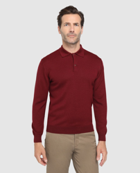 Emidio Tucci - Polo De Hombre De Manga Larga Rojo características