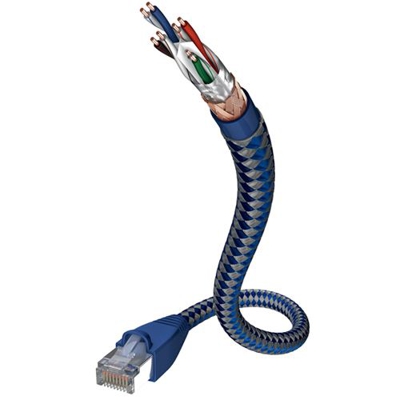 Cable de red Inakustik Premium RJ45-RJ45 8 m Azul