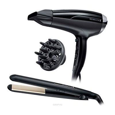 Pack Secador + Plancha de pelo, Remington D5215 + Remington S1510