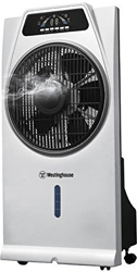 Westinghouse Cascata Ventilador de pie con función humidificadora del aire, 53 W, 3 Velocidades, Blanco características