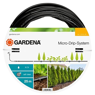 Gardena 13131-20 Extensión delSet de Plantas goteros incluidos 13 mm (1/2"): prolongación Tubo de Goteo 25 m del Sistema Micro-Drip paraSets de Inicio