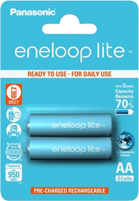 Panasonic eneloop Lite Ready-to-Use 2 AA NiMH 1,2V 950 mAh (2 St.)
