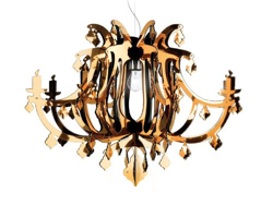 Slamp Ginetta, lámpara colgante de diseño, dorado en oferta