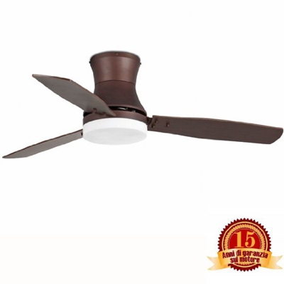 Ventilador de techo TONSAY marrón oscuro con luz
