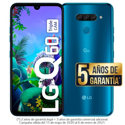LG - Q60, 3 GB + 64 GB Azul Móvil Libre
