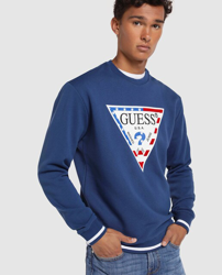 Guess - Sudadera De Hombre Azul Marino Con Cuello Redondo, precio y  características - Shoptize