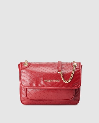 Valentino - Bolso De Hombro En Rojo Con Asas De Cadena