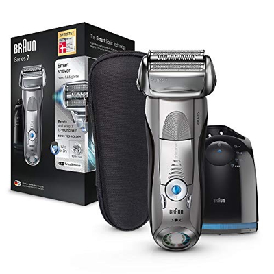 Braun Series 7 7898cc Mojado y Seco Afeitadora Eléctrica para Hombres - Plata (No Incluye el Líquido de Limpieza)