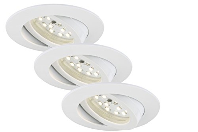 Briloner Leuchten Luces empotrables, 5 W, blanco, Set de 3