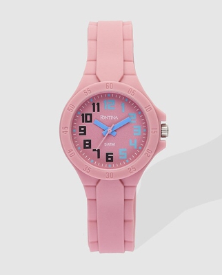 Pontina - Reloj De Niña Símil Silicona Rosa