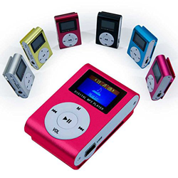 Mini Reproductor MP3 Fuxia con Clip, Pantalla LCD y Radio fm precio