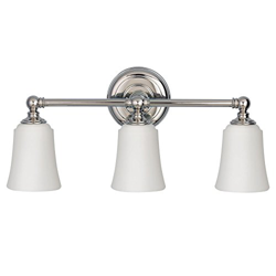 Lámpara de pared para baño Huguenot Lake, 3 brazos en oferta