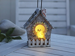 Lámpara solar LED con forma de casita para pájaros precio