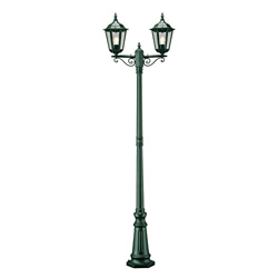 Farola Firenze de 2 brazo, verde en oferta