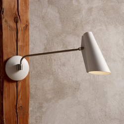 Northern Birdy - Lámpara de pared retro blanca en oferta