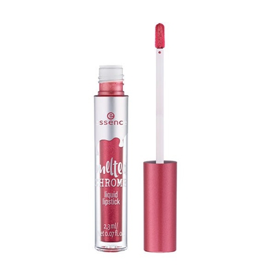 Melted Chrome Liquid Lipstick Essence Iron Heart 04 #Ce3c48