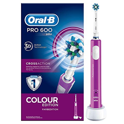 Cepillo De Dientes Eléctrico Oral-B PRO 600 CrossAction Morado