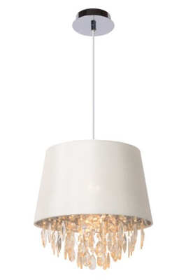 Lucide Hängeleuchte Dolti mit Acrylglassteinen weiß moderne Hängelampe
