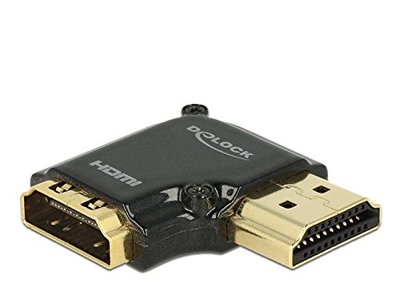 HDMI-A/HDMI-A, F/M, 90° Negro, Adaptador