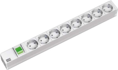 Outlet strip 8-way 19'' base múltiple 1,5 m, Regleta