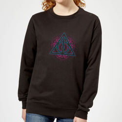 Sudadera Harry Potter Reliquias de la Muerte Neón - Mujer - Negro - M - Negro características