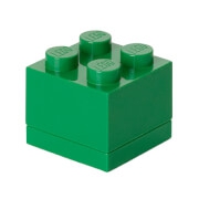 Mini Ladrillo de almacenamiento LEGO (4 espigas) - Verde