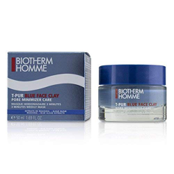 Biotherm (public) T-Pur Blue Face Clay máscara facial 50 ml - Máscaras faciales (Hombres, Matificante, Encogimiento Pore, Calmante, Cazuela, 50 ml, 1  precio