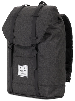Herschel Retreat Backpack black crosshatch/black rubber