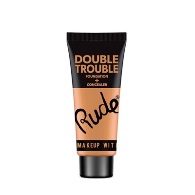 Double Trouble Foundation Rude Warm Natural #D6a581