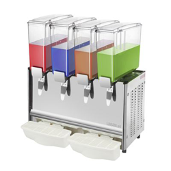 Máquina dispensadora de zumos y bebidas frías y calientes para uso comercial BeMatik, de 9L x 4 tanques características