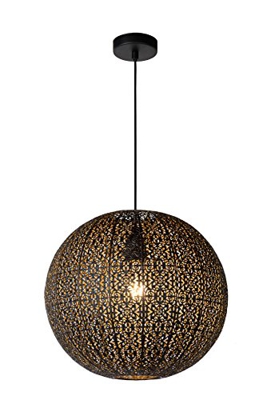 Lucide Tahar - Colgante Leuchten - Diámetro 38,5 cm - Negro