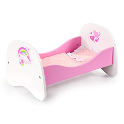 Bayer Design- Cama de Madera Princess World, Accesorios muñeca, Color Blanco, Rosa (54203AA) características