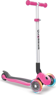 Globber Primo Foldable Lights Pink
