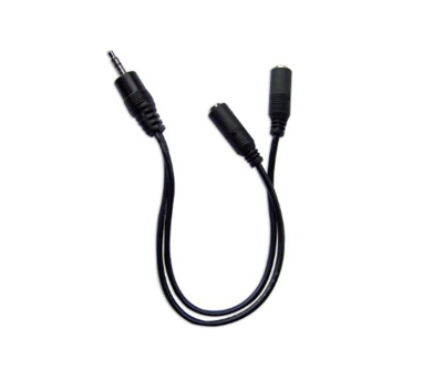 AVK 317-020 0.2m cable de audio 0,2 m 3,5mm 2 x 3,5mm Negro