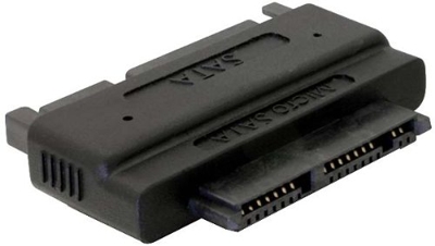 Adapter SATA 22pin > Micro SATA 16pin Negro, Adaptador