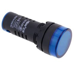 Luz piloto LED BeMatik intermitente de 22 mm para paneles de control 220 VAC azul precio