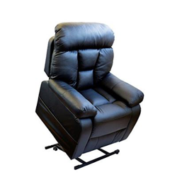 Sillón Relax Deluxe Elevador Levanta Personas Eléctrico, Polipiel De Liquidación Últimas Unidades (Negro) en oferta