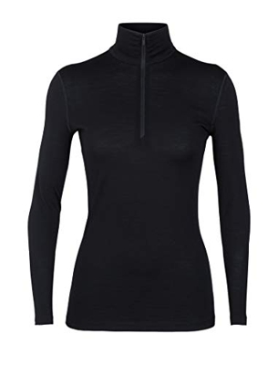 Icebreaker icebrekaer - 200 Oasis LS Half Zip Women - black - Wollunterwäsche -