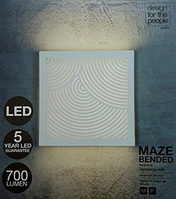 Aplique LED para exterior Maze Bended en blanco