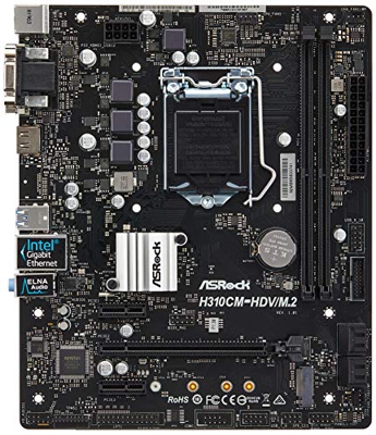 Asrock H310CM-HDV/M.2 - Placa Base (Intel, LGA 1151 (Zócalo H4), DDR4-SDRAM, DIMM, 2133,2400,2666 MHz, 32 GB)