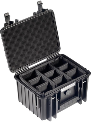 B&W Outdoor Case Typ 2000 con separadores acolchados (negro)