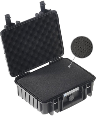 B&W Outdoor Case Typ 1000 con espuma (negro)