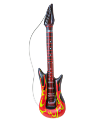 Guitarra rock en llamas hinchable 105 cm en oferta